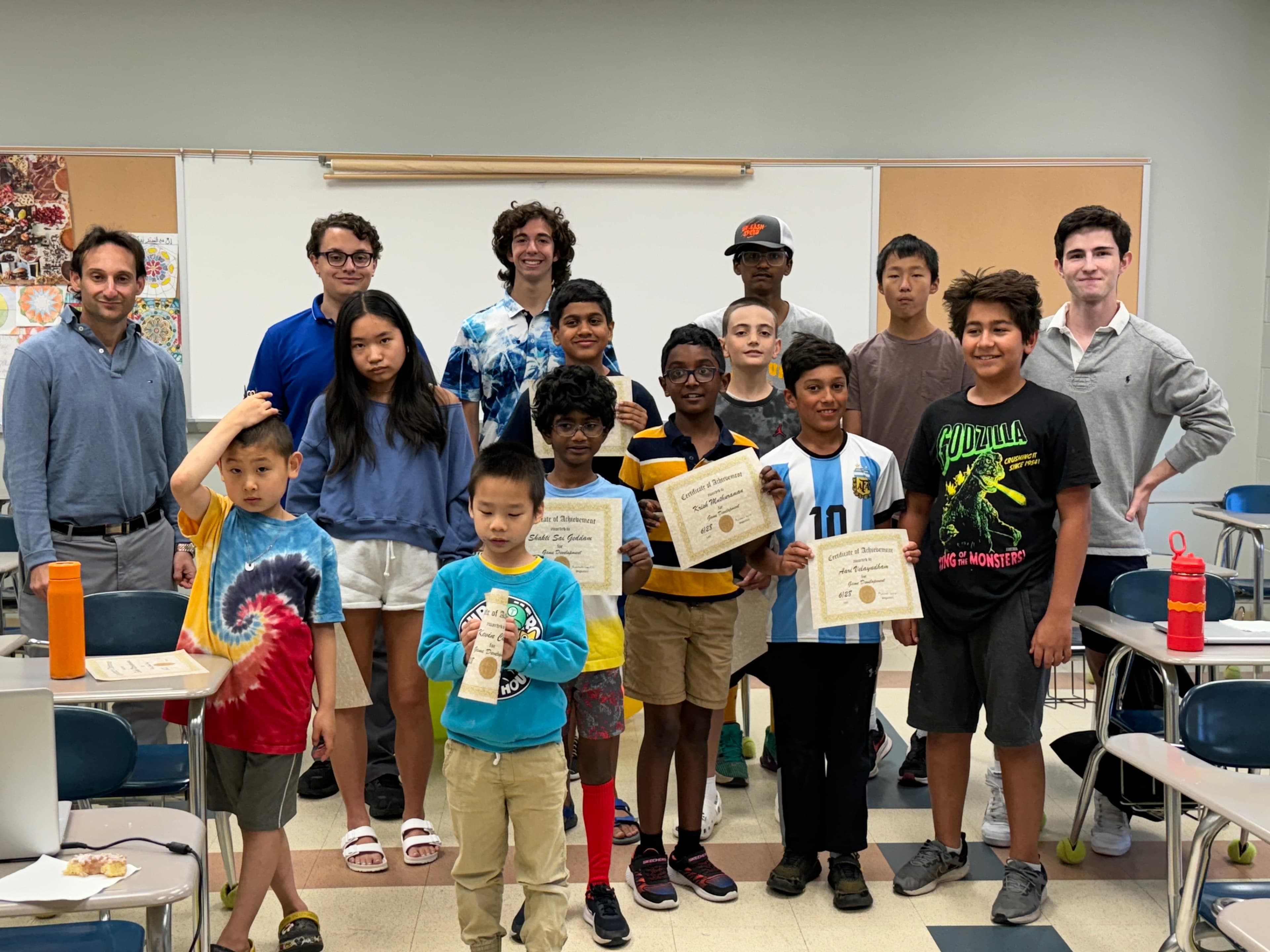 Students taking part in a TechShare coding camp